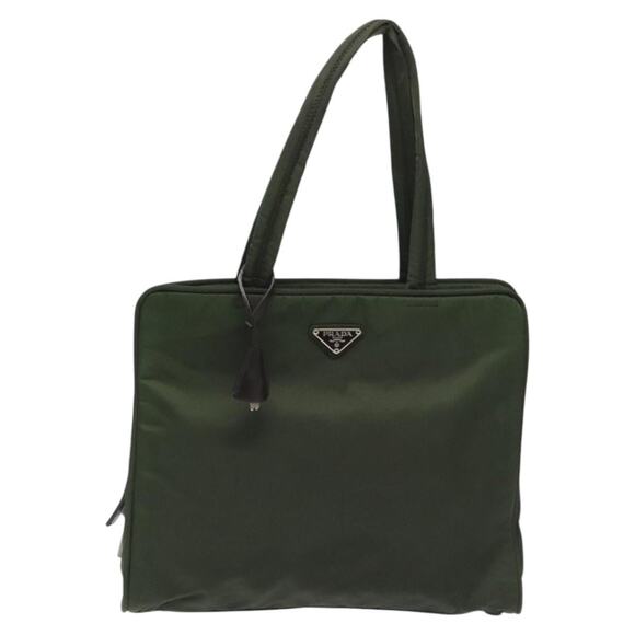 PRADA Hand Bag Nylon Green - Picture 2 of 13